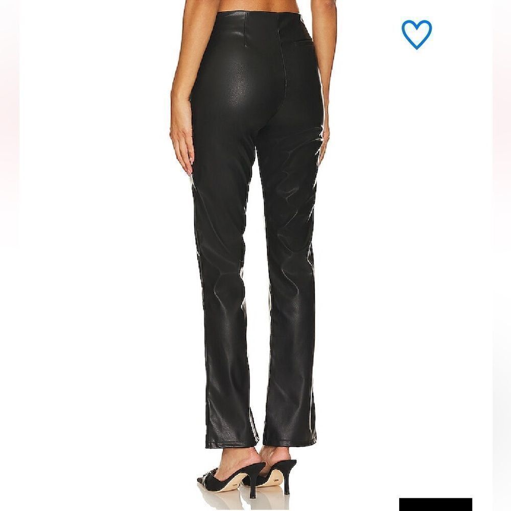 NWT Superdown kaitlyn faux leather pants black flares cut out Revolve L - Picture 3 of 10